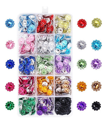 600 Piezas/caja Con Botones De Diamantes De Imitación Transp