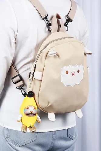 Llavero De Peluche De Gato Plátano Llorando, Adornos De De
