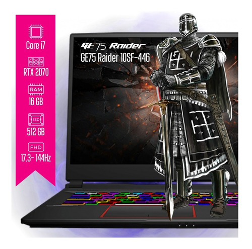 Portátil Msi Ge75 Raider Core I7 16gb 512gb Rtx 2070 17,3  