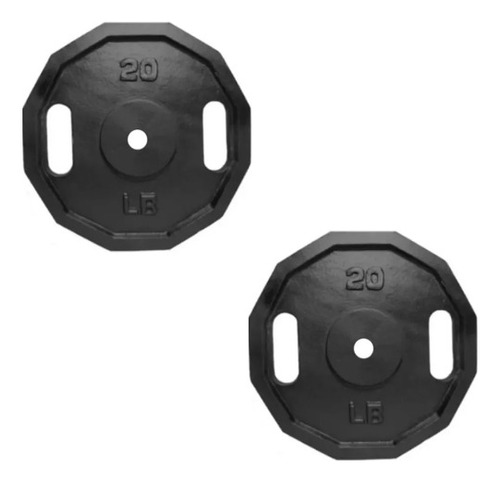 2 Discos Hexagonales De 20 Libras Lb ( 10 Kilogramos Kg)