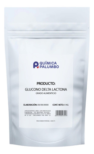 Glucono Delta Lactona X 500 Gr. Grado Alimenticio Premium