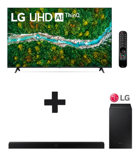 Imagem 1 de 10 de Smart Tv LG 50'' 4k Uhd 50up7750 Wifi + Soundbar Samsung