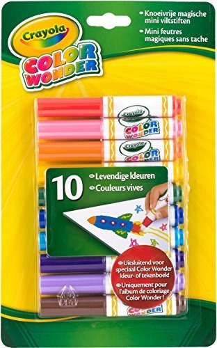 Marcadores Crayola Color Wonder Para Colorear Sin Líos, 10 U