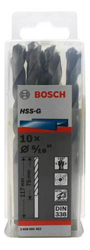 Bosch Broca Metal Hss-g X10u 7.9mm 5/16 