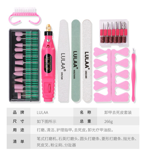 Rectificadora De Uñas Portátil, Set De Pulido Eléctrico Mini