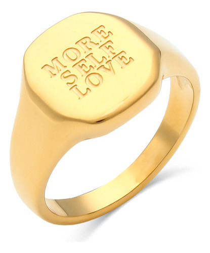 Joyas Chapadas En Oro De 18 Quilates Con Anillo Con Letra In