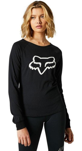 Polera Lifestyle Mujer Boundary Manga Larga Negro Fox