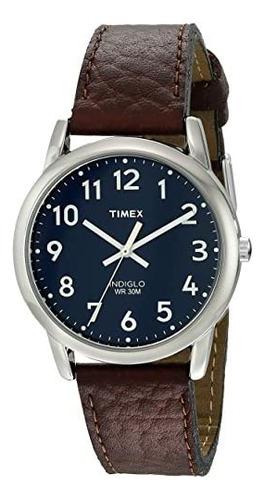 Reloj Timex T2p319 Easy Reader Con Correa De Cuero Marrón Pa