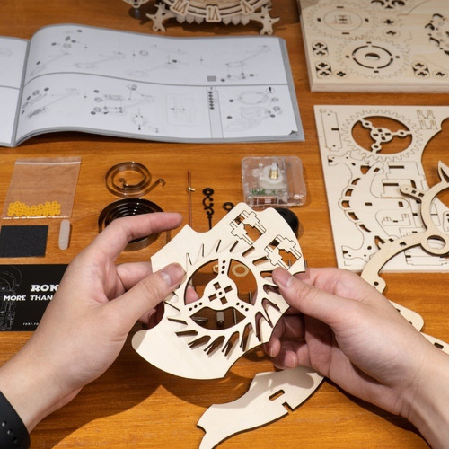 Creativo 3d Bricolaje Modelo Construcción Kit Búho Reloj De