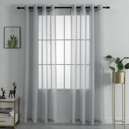 Huto Cortinas De Ventana Transparentes Extralargas De 95 Pul