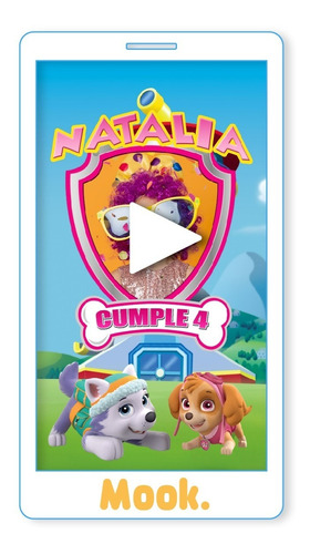 Paw Patrol Skye Everest Invitación Animada En Video Digital