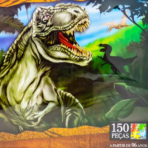 Jogo Quebra Cabeça Infantil Dino T-rex Dinossauro 150 Pçs - Ri Happy