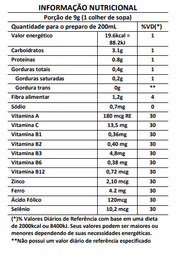 Achocolatado Zero Açúcar Sem Glúten Vegano