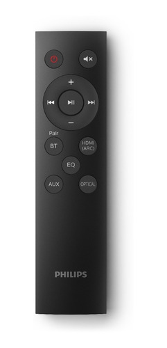 Imagen 2 de 4 de Home Theater Philips Soundbar 2.0 Bluetooth 4.2 Tab5105 Color Negro Frecuencia 50 Hz - 15 kHz / ± 3 dB