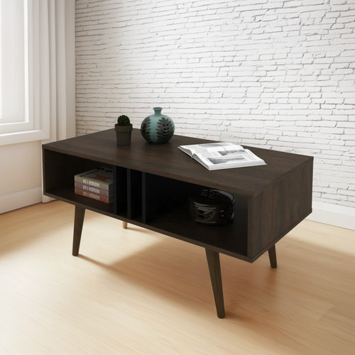 Mesa De Centro Rustico/negro Mc2226 Tecnomobili