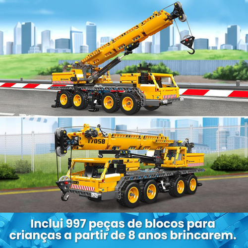 Camewin Conjunto De Caminhão Guindaste Mecânico, Brinquedos E Presentes Para Crianças, Brinquedos Para Meninos E Meninas Com Mais De 8 Anos (997 Pcs)
