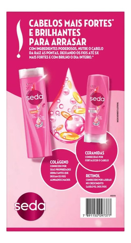 Kit Seda Ceramidas Shampoo 300ml + Cond 190ml 490g