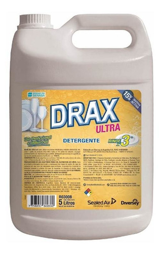 Pack X 3 Unid Detergente  Ultra 5 Lt Drax Detergente Pro
