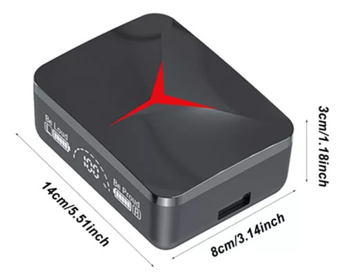 Auricular Bluetooth M88 Plus Con Power Bank Incluido V5.3 Negro