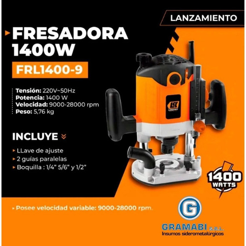Imagen 4 de 9 de Fresadora De Mano Router Lüsqtoff 1400w Herramienta Multiuso