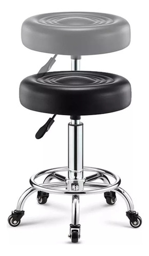 Silla Taburete Bar Giratorio Altura Ajustable Con Ruedas