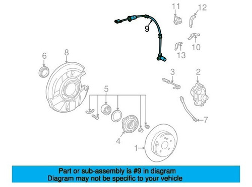 Sensor Abs Mercedes, Trasero Izq P/ Slk 32 Amg 230 320 96-04