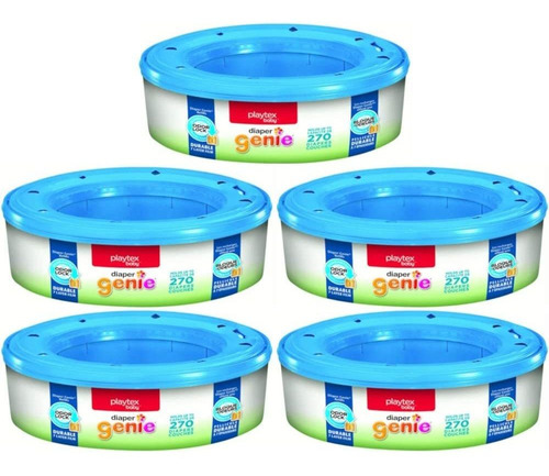 Playtex Diaper Genie Refill 1350 Total - (paquete De 5 270 C