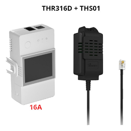 Medidor De Temperatura Y Humedad Wi-fi Thr316d + Ths01