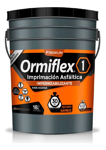 Pintura Asfáltica Ormiflex 1 Base Acuosa 18 Lt