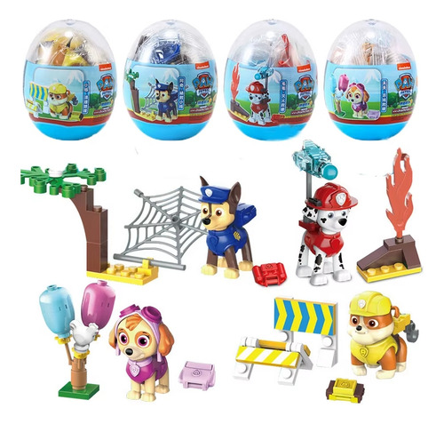 Patrulha Canina Mini Boneco Chase Marshall Blocos De Montar Quantidade De Peças 13