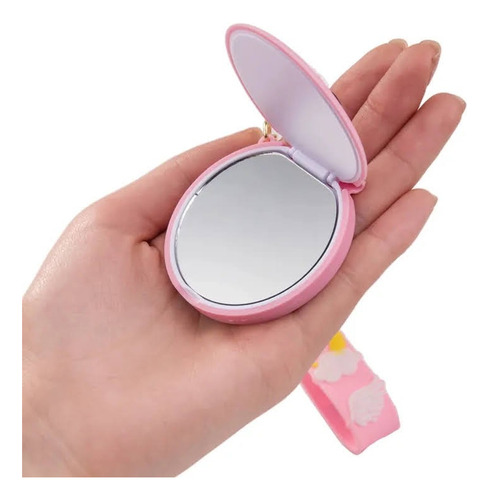 Llavero Con Espejo Plegable Diseño Kawaii Portatil 