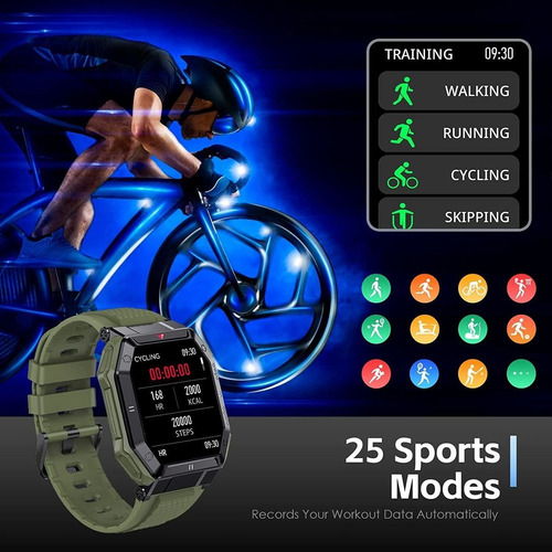 Para Reloj Inteligente Para Hombre, Táctico, Deportivo,