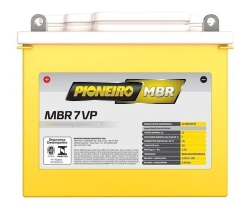 Batería Moto Pioneiro Mbr7vp=yb7b-b/12n7b-4b Shark Nanymotos