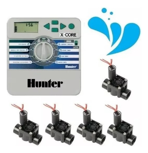 Combo Riego Hunter Programador Xcore6+5solenoides Hidropilar