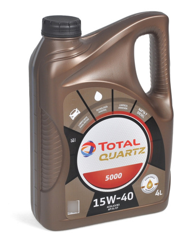 Aceite Motor Total Quartz 5000 Mineral 15w40 4 Litros