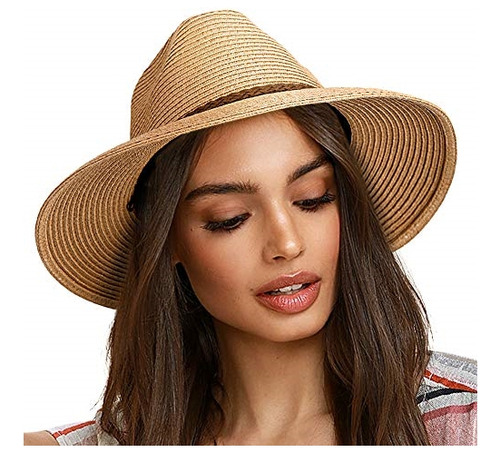 Sombrero De Sol Para Mujer De Ala Ancha Uv Upf 50+