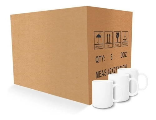 Caja 36 Unids. Tazonsublimación 11oz Blanco Orca Red