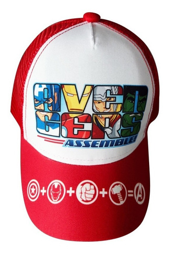 Gorras Gorros Visera Con Red Marvel Vengadores Original 48cm