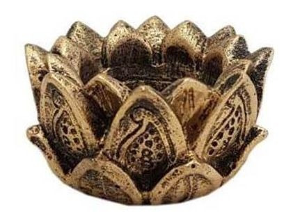 Imagem 4 de 5 de Kit Altar Castiçal Vela Zen Ganesha Prosperidade Dourado 464