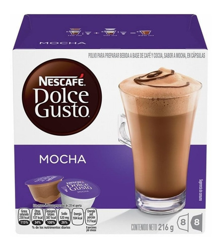 Nescafé Dolce Gusto | Mocha Caja Con 16 Cápsulas 8 Tazas