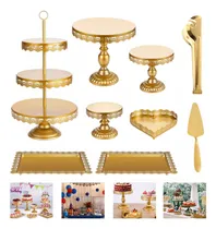 Comprar 9pcs Juego De Soportes Metal Pasteles Y Postres Para Cocina