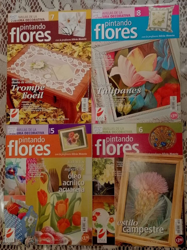 Revistas Colección Pintando Flores Con La Prof Silvia Monett (Usado)