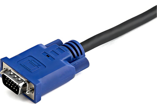 Cable Kvm Ultra Delgado Startech 2 En 1 Vga Usb 3m Color 52049