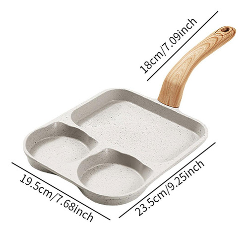 Sartén Para Desayuno 3 En 1 Sartén Plana Sartén