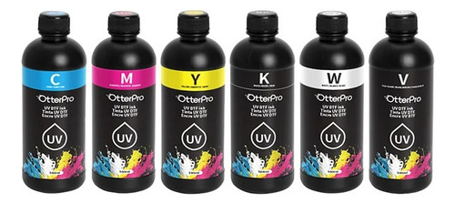 Combo De Tintas Para Dtf Uv Otterpro De 500ml (cmykwv)