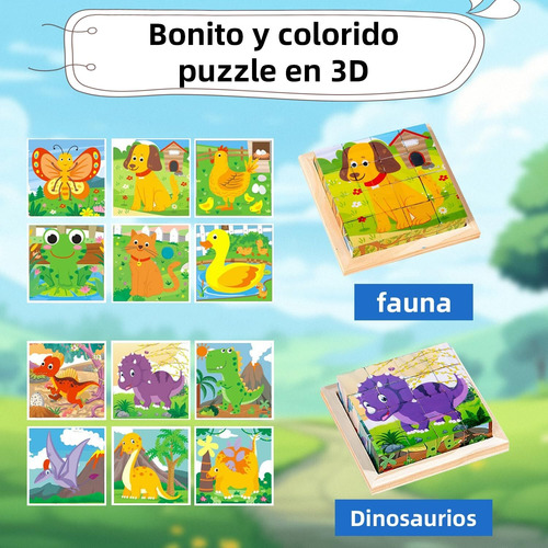 Juguetes Rompecabezas Cubos, Puzzle 3d De 6 En 1 Montessori