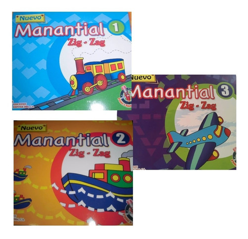 Imagen 1 de 4 de Manantial Zig Zag 1, 2 , 3 Editorial Edinter