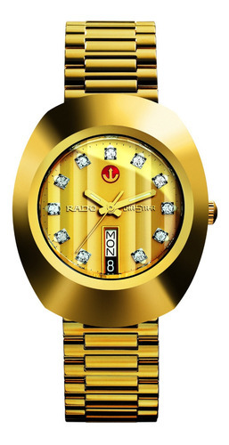 Reloj Rado The Original Automático Diastar R12413493 Hombre Color De La Correa Dorado Color Del Bisel Dorado Color Del Fondo Dorado