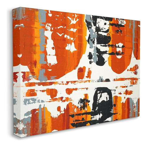 Stupell Home Décor Burnt Orange Momentum Stretched Canvas Wa