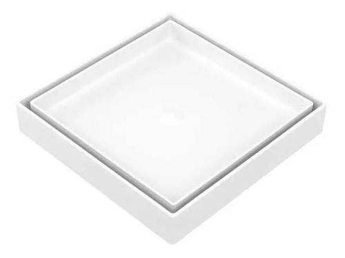 Ralo Invisível Oculto Seca Piso/porcelanato 10x10cm Branco